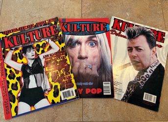 RARE Kulture Deluxe Magazine Set Issues #1 #2 #3 — Iggy Pop / Brian Setzer — 1995 Vintage