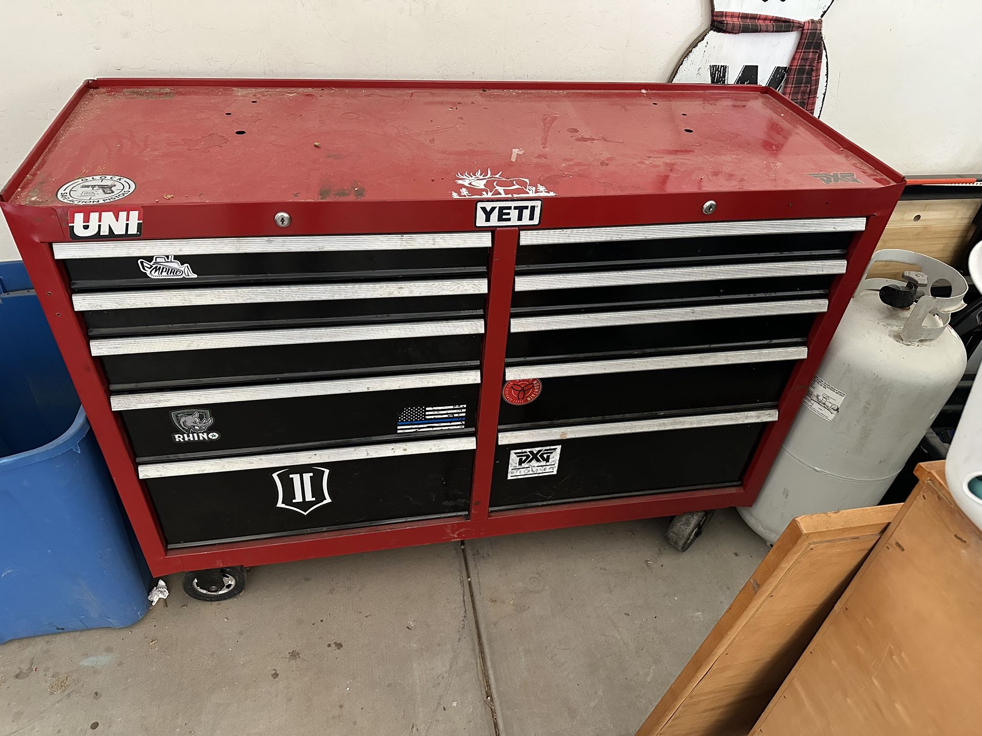 52 Inch, 10 Drawer Tool Box