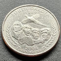 EXTREMELY RARE 2006 South Dakota Quarter