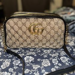 Gucci Canvas Marmont Crossbody