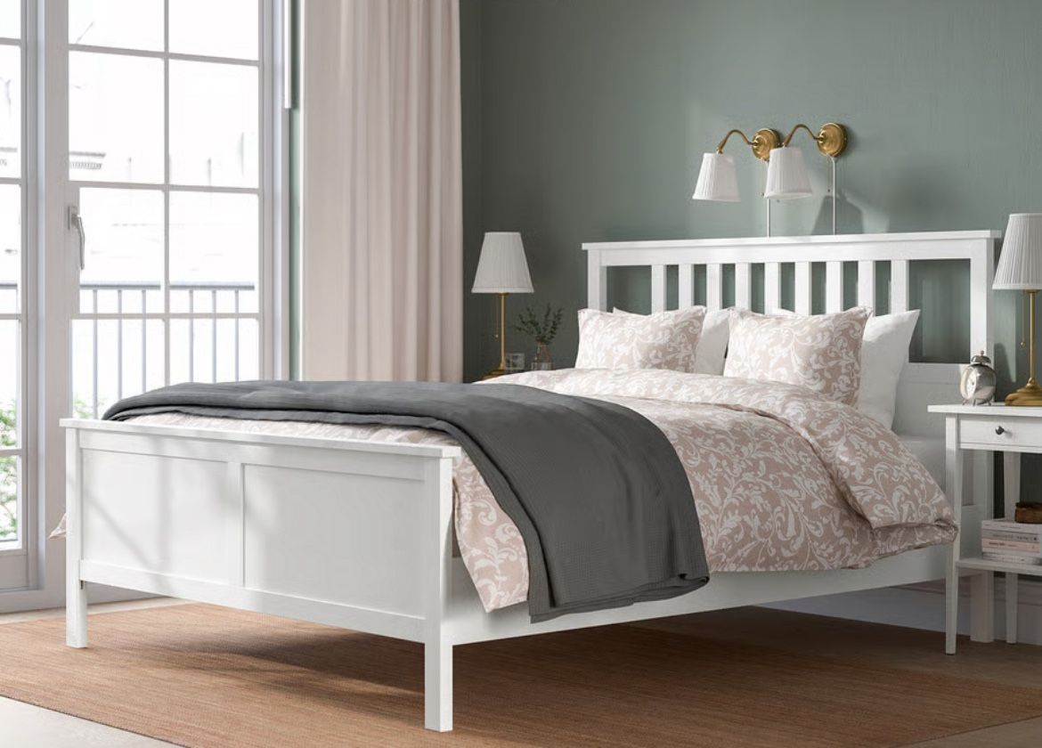 IKEA White Queen Bed Frame 