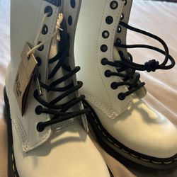 White Dr Marten Boots