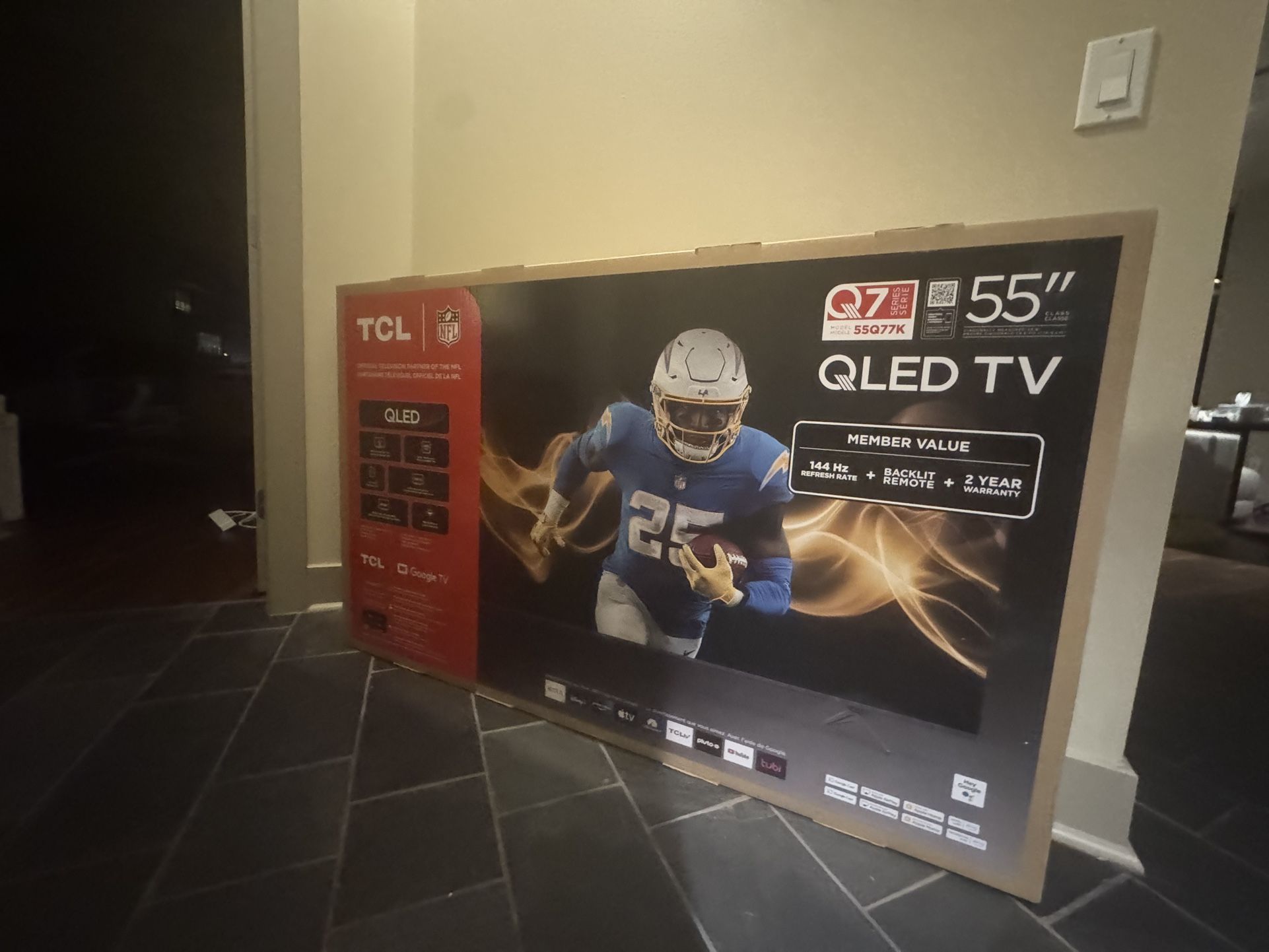 Brand New In Box TCL 55” QLED Smart Tv