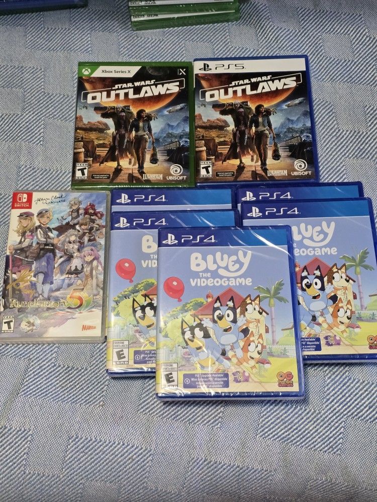 Ps4 Games And Starwars Outlaws.
