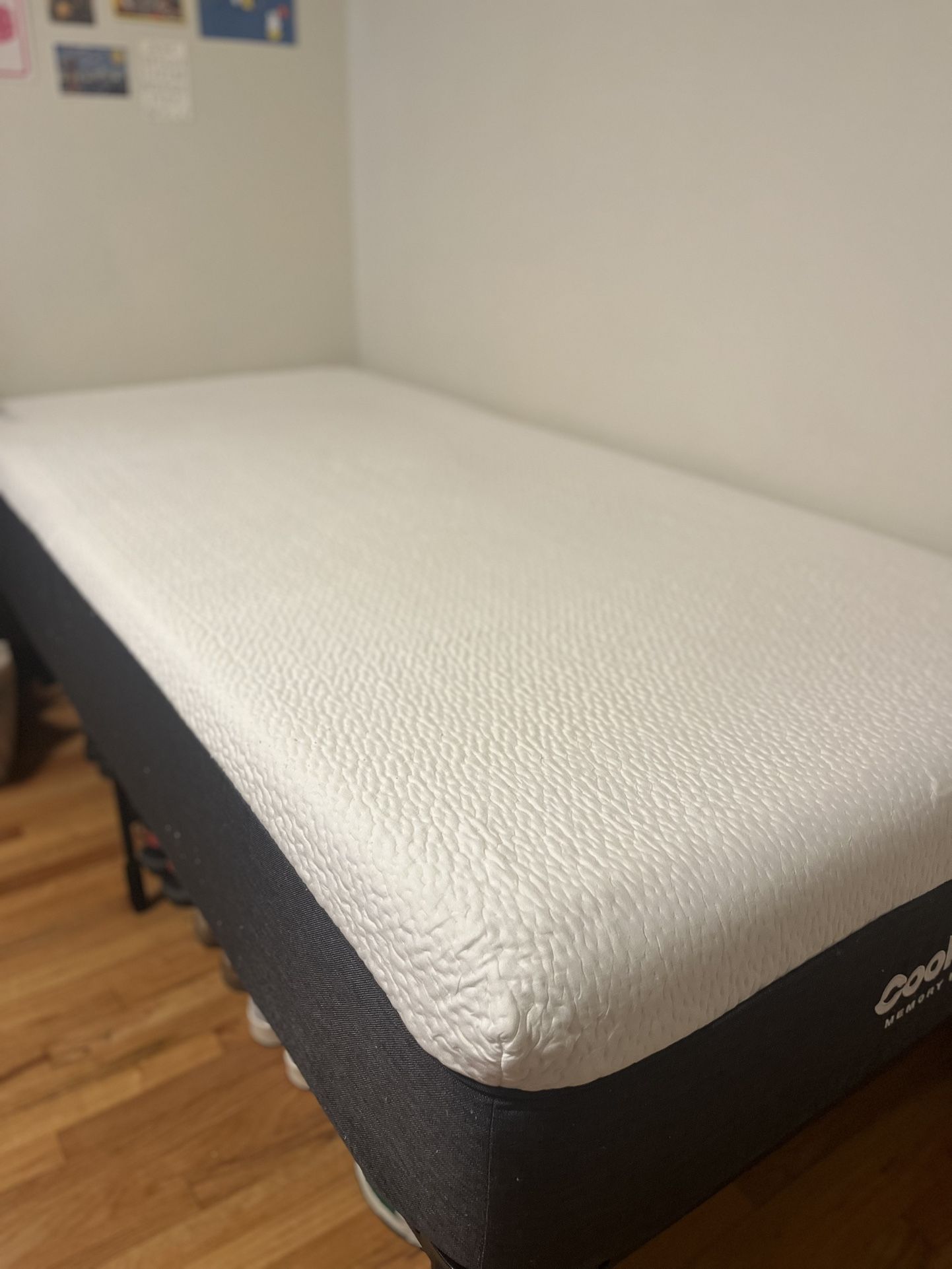 twin xl cool gel memory foam bed with metal frame
