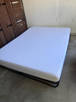 Queen Mattress $55 and Metal Platform Bed Frame $45 =$99