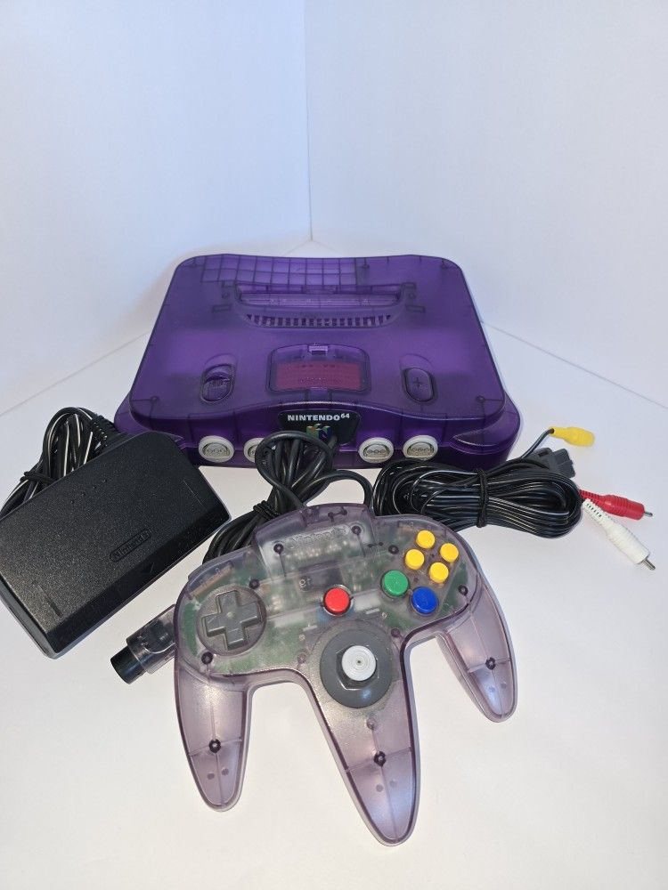 Rare “Purple Seed” Nintendo 64 Console + Controller + Expansion Pak + Cables – Fully Tested!