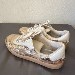 Gold Sneakers Size 6 