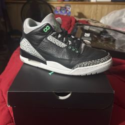 jordan 3 green glow og box