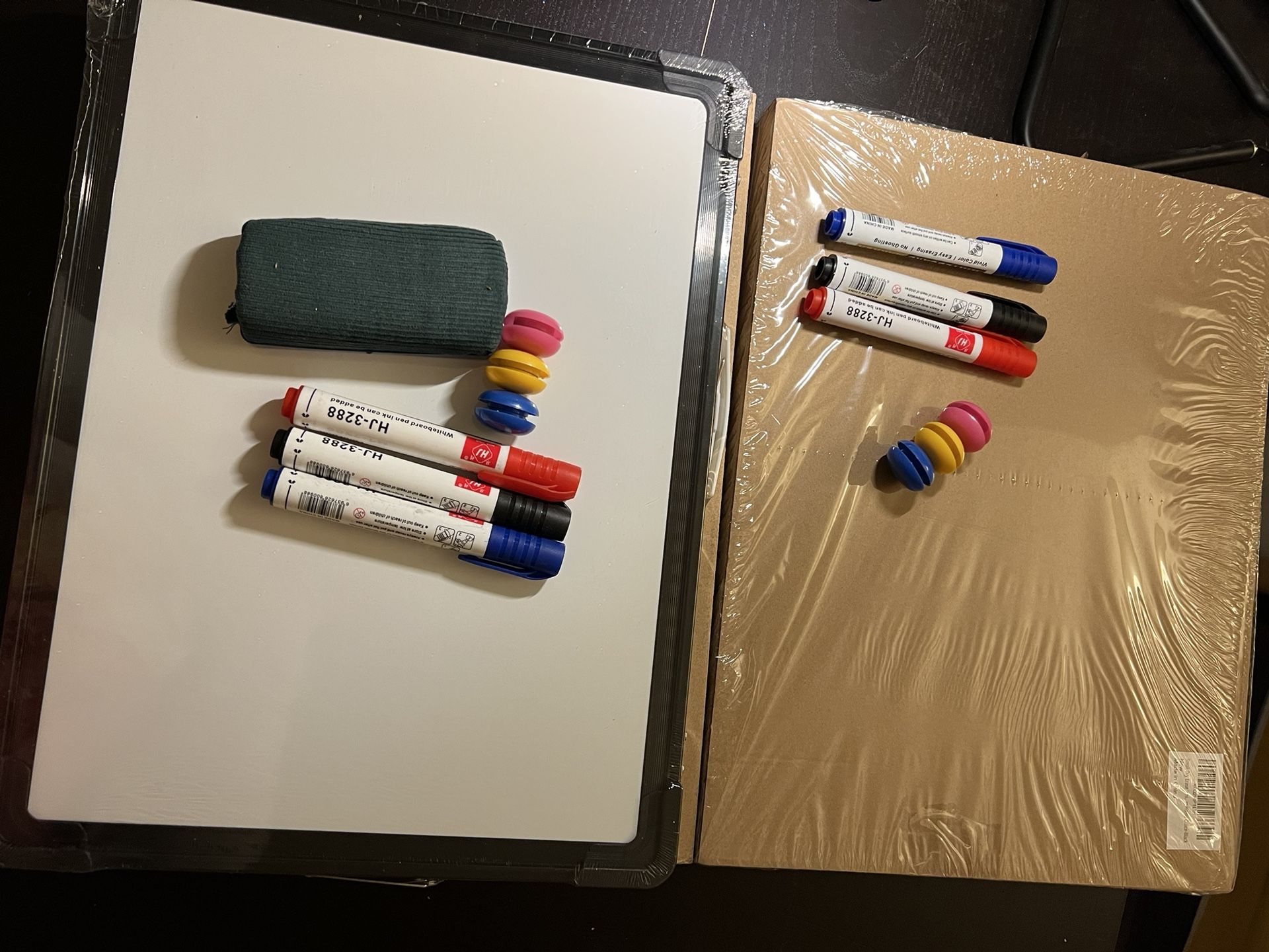 Desktop Magnetic Double-Sided Whiteboard for Classroom & Office (16" x 12") 3 Markers, 3 Magnets, 1 Eraser