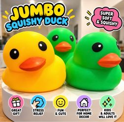 Jumbo Stretchy & Squishy Rubber Duck 🐥 | Sensory Fidget Toy