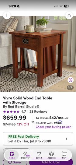 Royal Craftsman Mission Solid Wood End Table / Nightstand