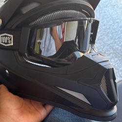 Dirt Bike Helmet + Goggles