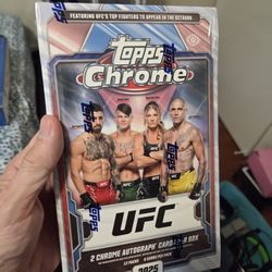 2025 Topps UFC Chrome Factory Sealed Hobby Box