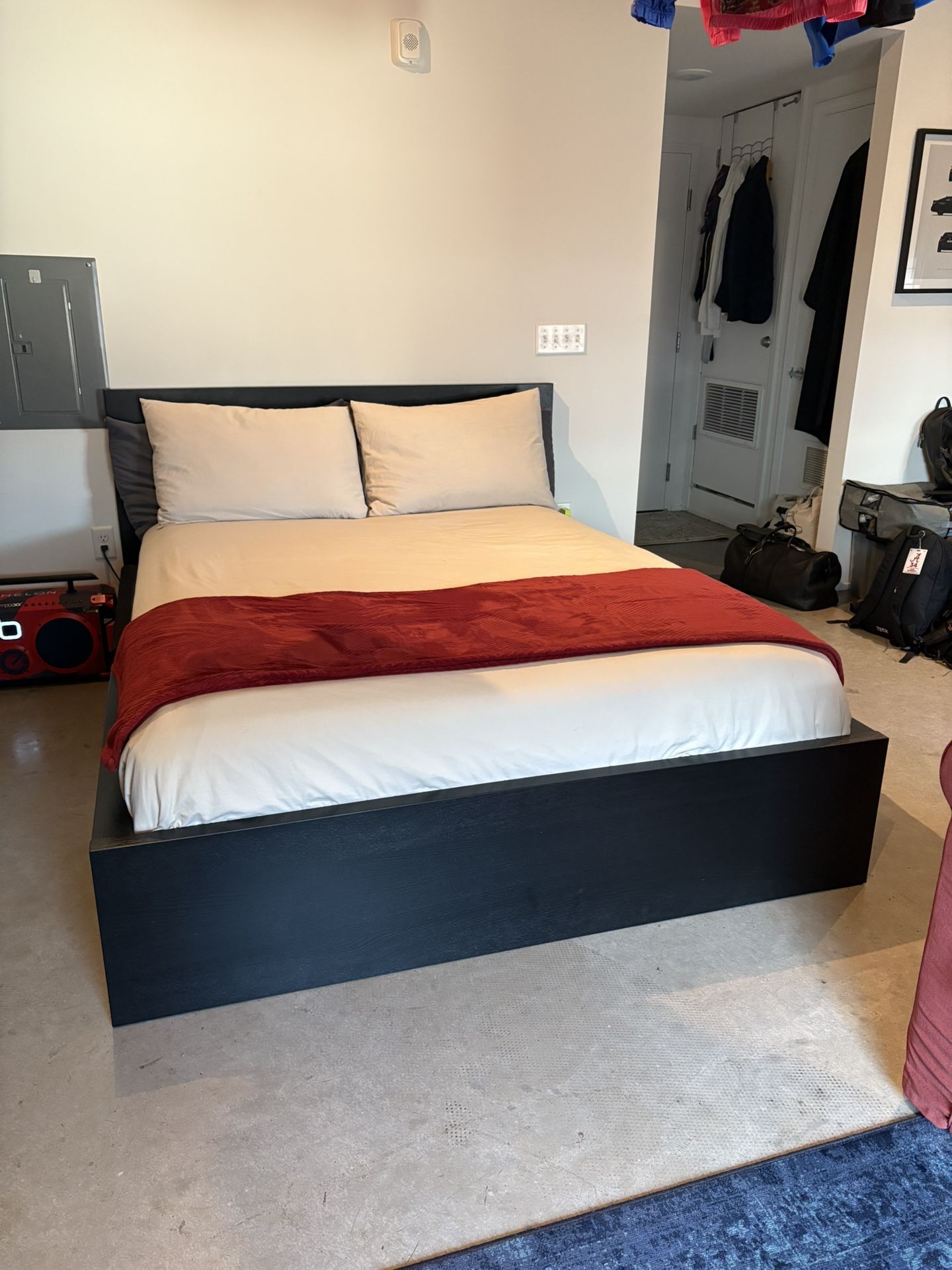 IKEA Full Bed Frame + Nightstand