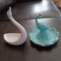 $10 For Both, Jewlery Trinket Ring Holders Ceramic
