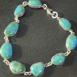 Sterling Silver Native American Torques Bracelet 