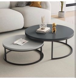 ❤️‍🔥 #E Round Nesting Coffee Table Set of 2