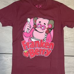 Kaws x Monsters Franken Berry Pink Men T Shirt Size Medium General Mills NEW
