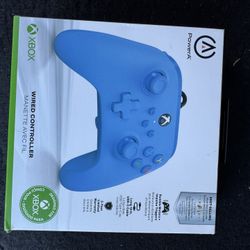 PowerA Wired Controller for Xbox Series X|S - Blue, gamepad, video game/gaming controller, works with Xbox One, Officially Licensed