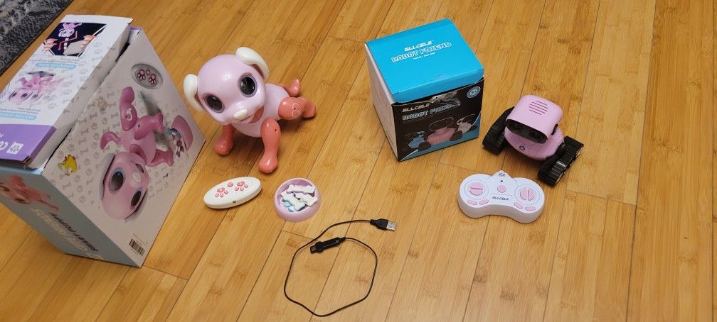 Girls Robot Remote control toy and Remote control dog .. both pink color $30