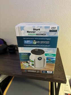 Shark NeverChange Compact Pro HEPA Air Purifier 250 sq ft Wi-Fi Alexa Display