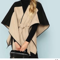 Coat Paige And Black With Belt 
