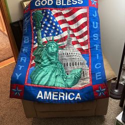 God Bless America Lap Blanket