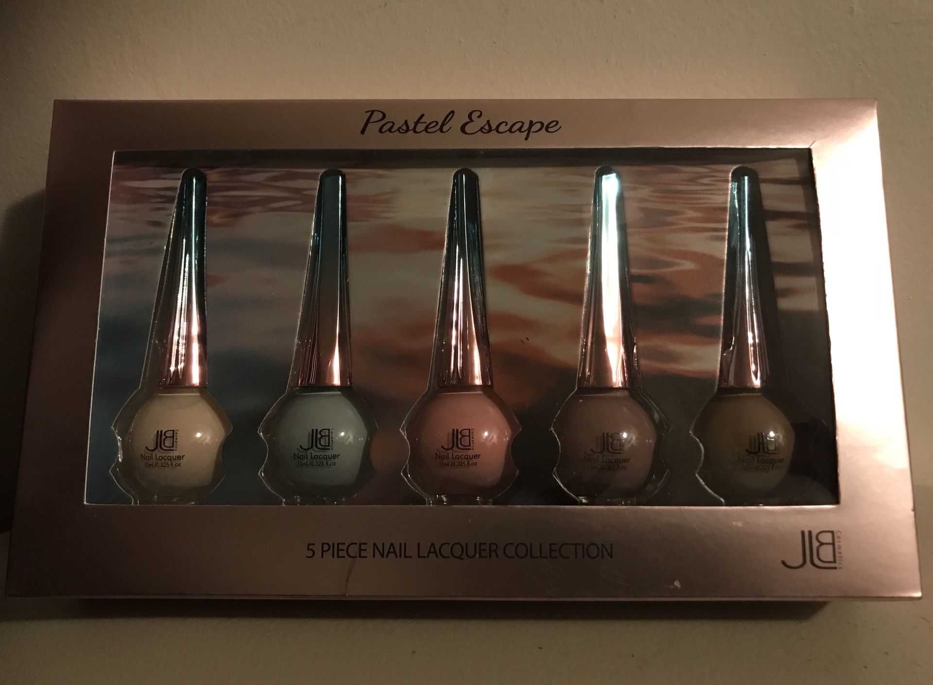 Pastel Escape JLB Cosmetics 5 piece nail lacquer