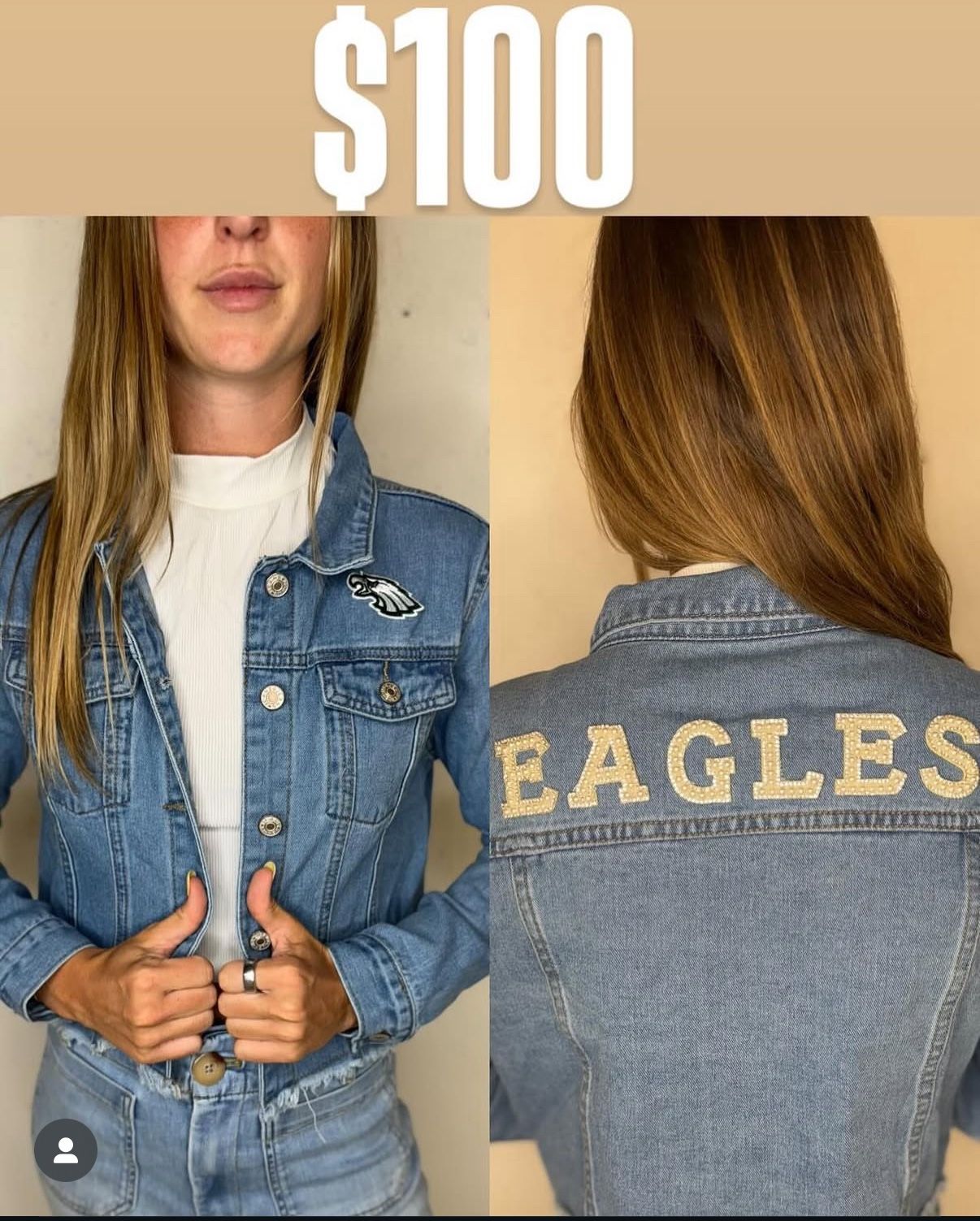 Eagles women’s denim jacket