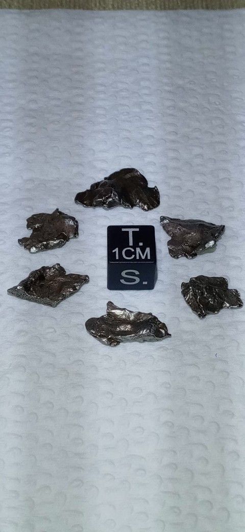 Lot of 6 Campo del Cielo (Field of Heaven) Meteorites 5.7 grams total