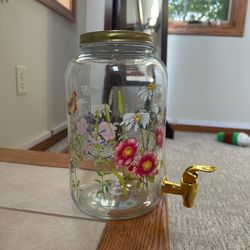 Glass Mason jar drink dispenser