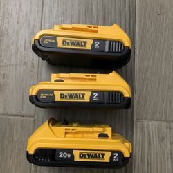 3 Dewalt Batteries