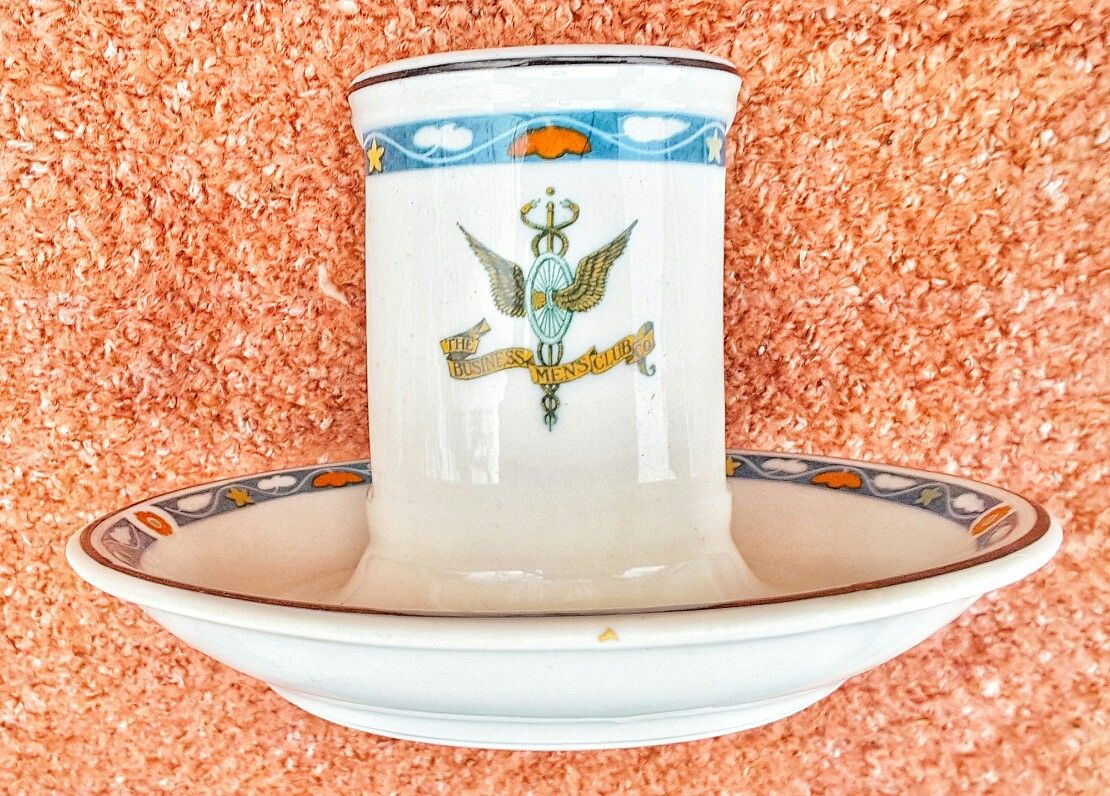 Syracuse china ENCANTO Cincinnati men's club ashtray and match holder combo !