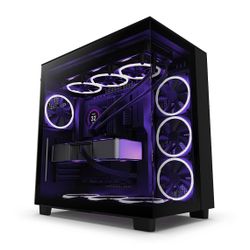 NZXT - H9 Flow ATX Mid-Tower Case with Dual Chamber - Black