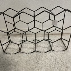 11-Bottle Graphite Wine Rack. 17.25"Wx6"Dx11.75"H