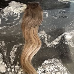 New Human Hair Ponytail 22”