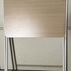 Compact Folding Laptop White Walnut Desk