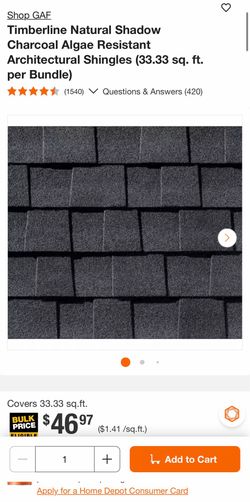Charcoal shingles