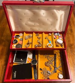 Vintage Avon & Costume Jewelry Lot | Carrington Jewelers Brooch, Watches & Jewelry Box
