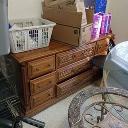 9 Drawer Dresser Plus Designer Marble/Glass Coffee Table 