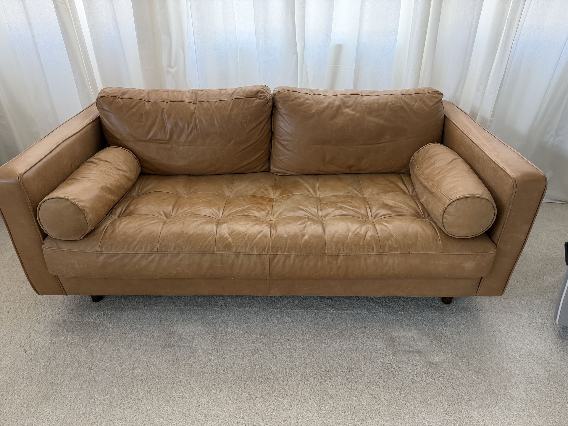 Article Sven 72” Leather Couch