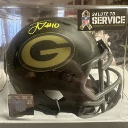 Jordan Love Signed Green Bay Packers Riddell STS Speed Mini Helmet Beckett