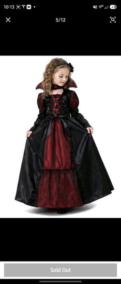 Girls Vampire Halloween Costume Dress