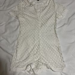 White SHEIN romper. Brand new. No tag. Size L. 