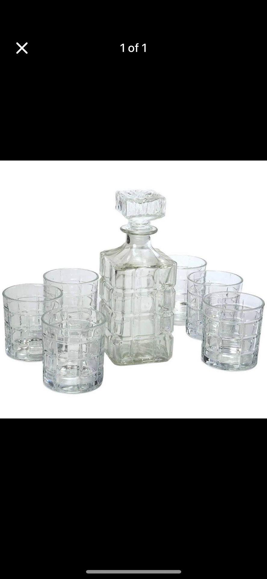 CRYSTAL WHISKEY SET NEW $90retail!! 