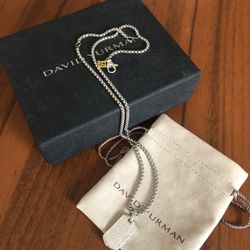 David Yurman Colorful Dog Tag Pendant Necklace