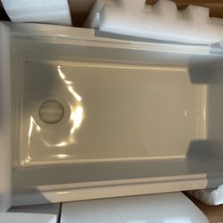 KRAUS Turino Gloss White Fireclay 33 in. Single Bowl Drop-In/Undermount Workstation Kitchen Sink 