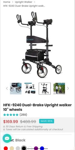 $500 CARBON FIBER RX UPRIGHT WALKER W/ "10 WHEELS 