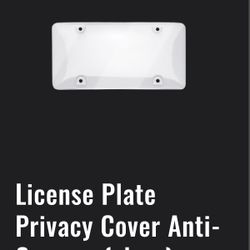 Anti-camera License Plate Cover 